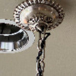 Spanish Revival/ Mayan Revival Rare Figural Silverplated Fixture