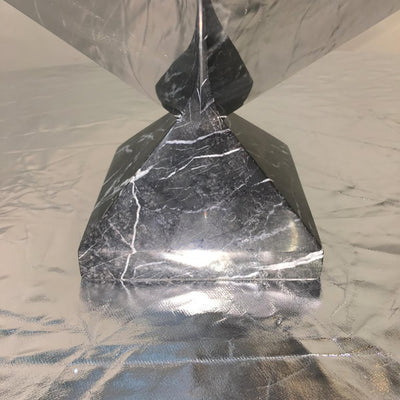 Container Polished Stainless with Marble Base