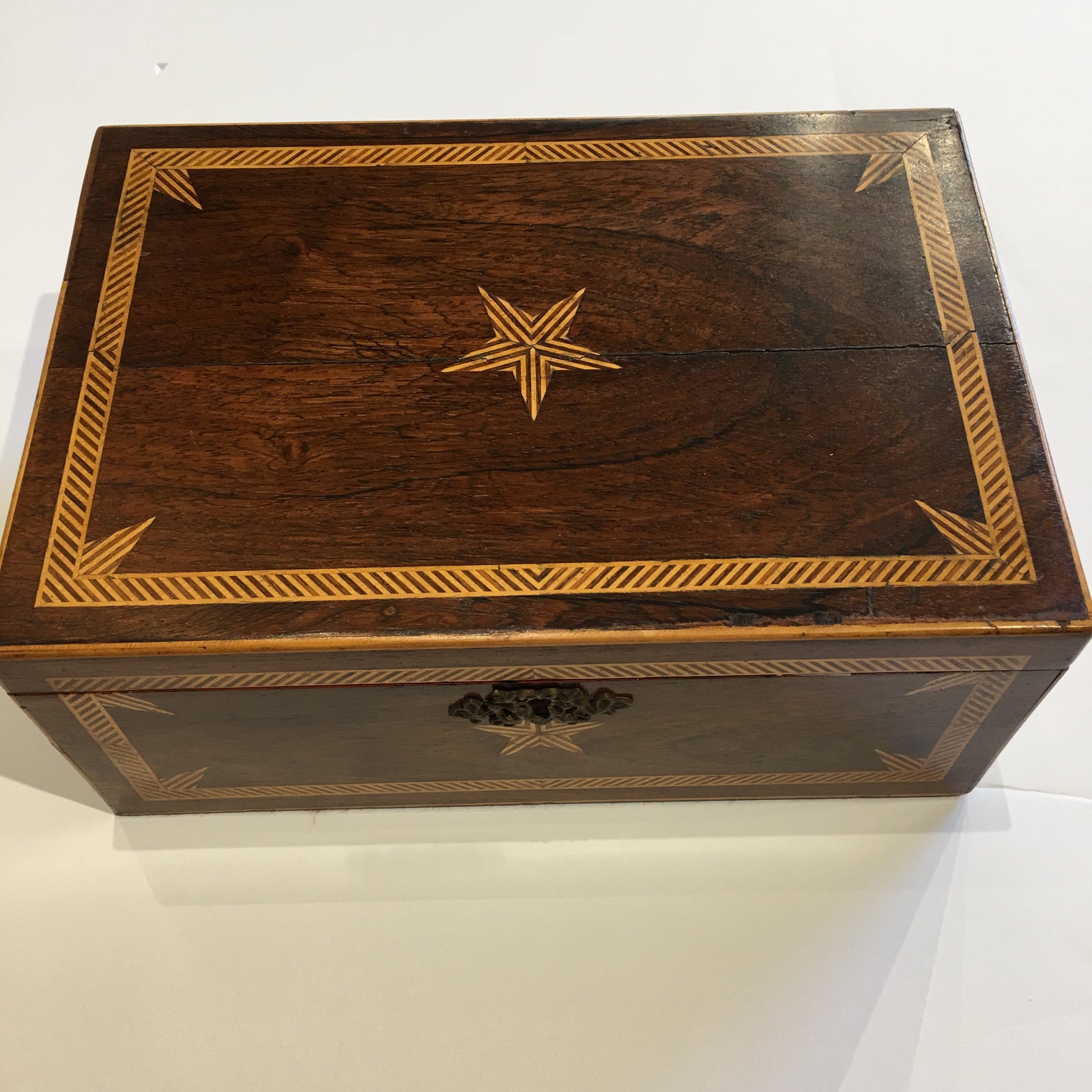 Antique Marquetry box with Star 