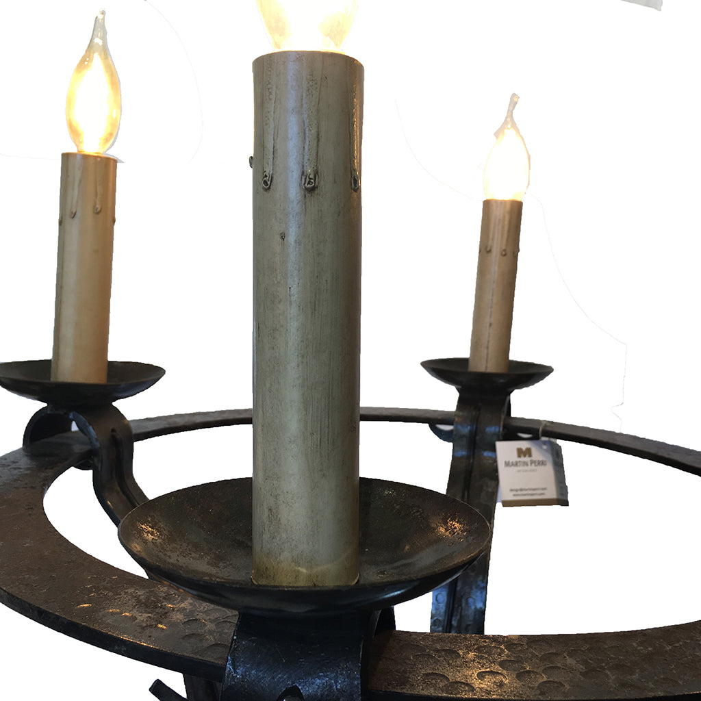 Wrought Iron French Art Nouveau Hand forged  Floor Lamp