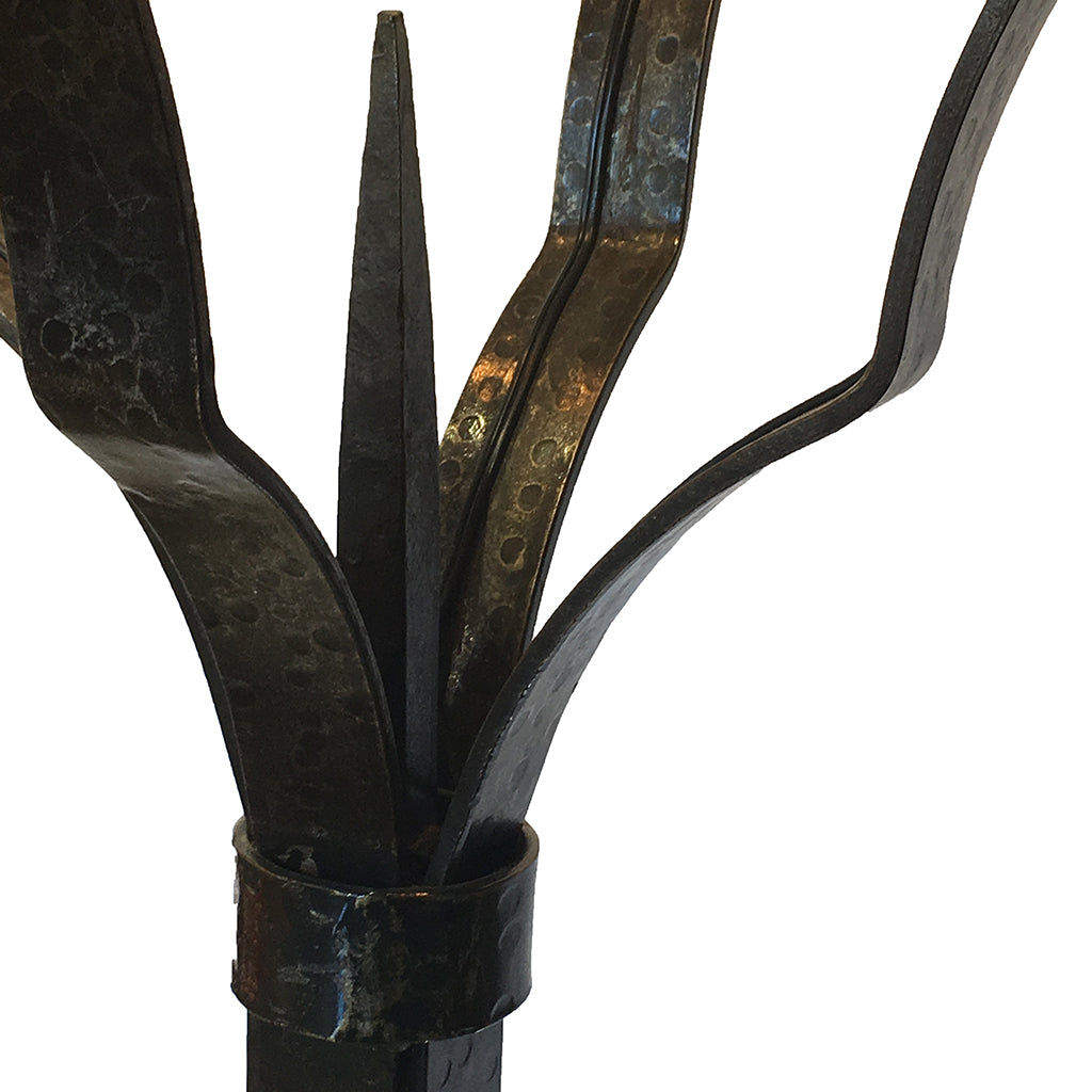 Wrought Iron French Art Nouveau Hand forged  Floor Lamp