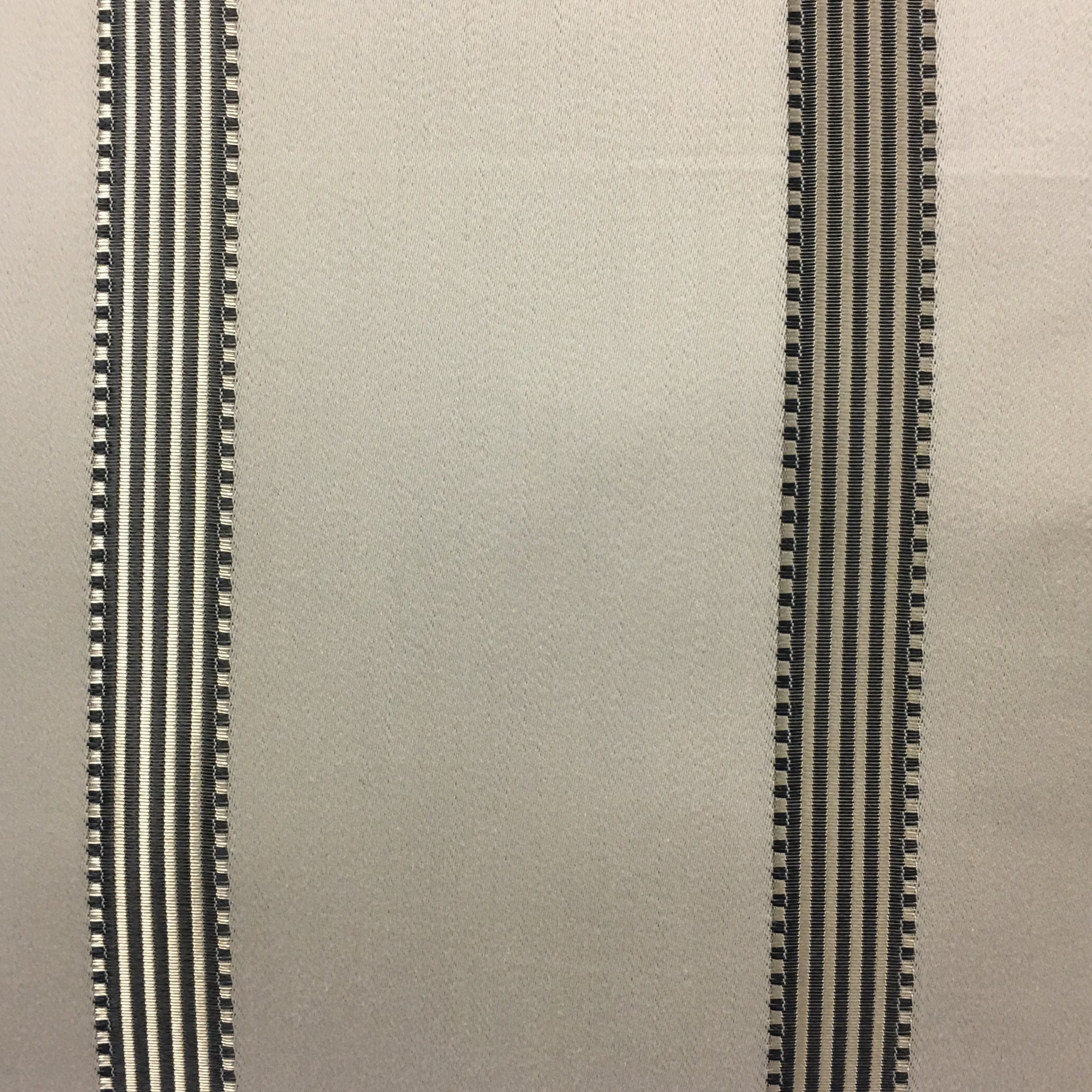 18" Accent Throw Pillow Platinum Black on Cream Cotton with Black 1/4" Leather Cord