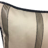 top 10 best 18" Accent Throw Pillow Platinum Black on Cream Cotton with Black 1/4" Leather Cord