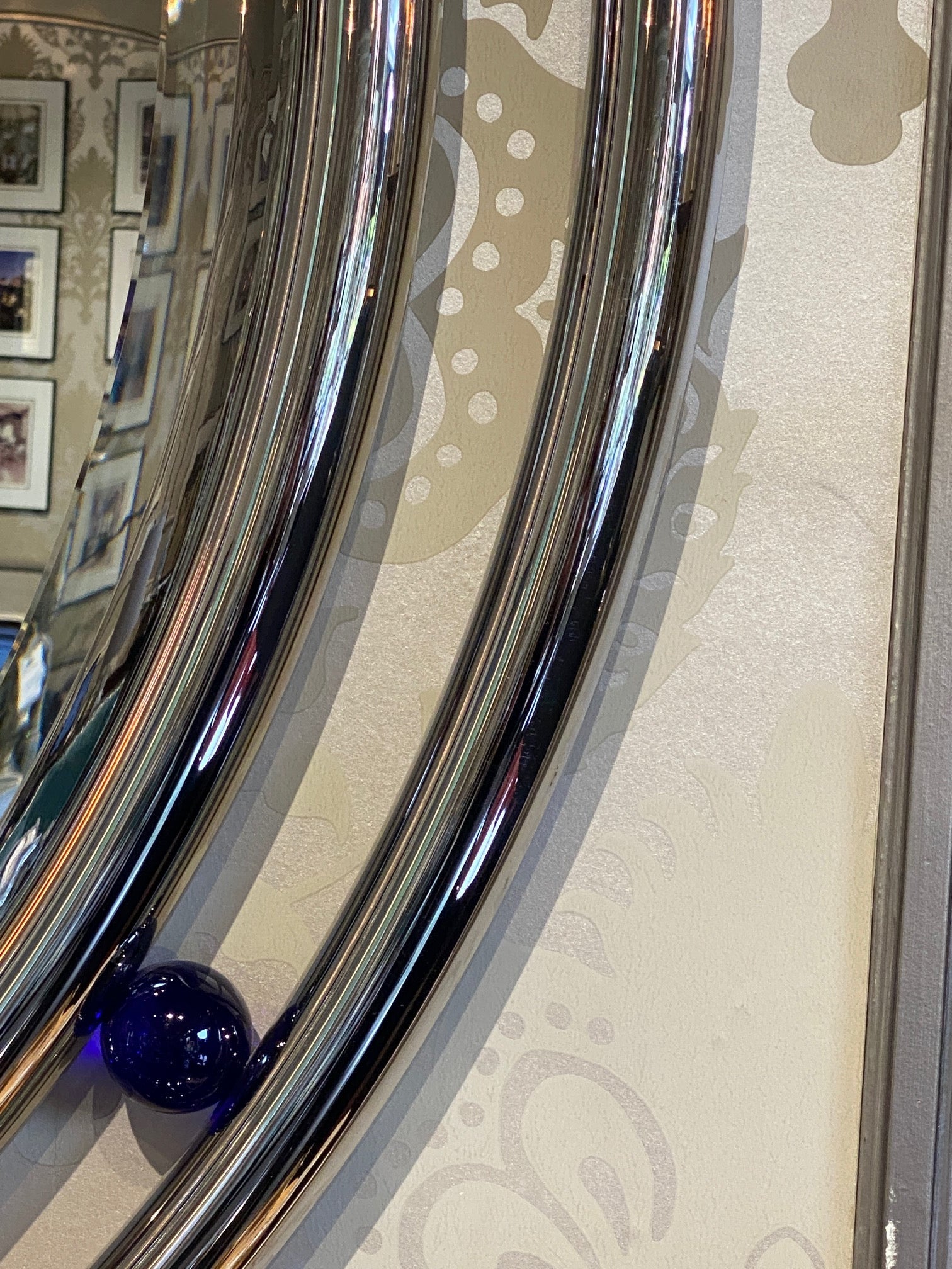 Polished Stainless Steel Round Mirror