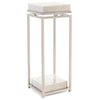 Elegant Stainless Steel and Marble Pedestal