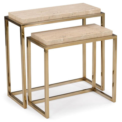 Marble Nesting Side Tables (Set of Two)