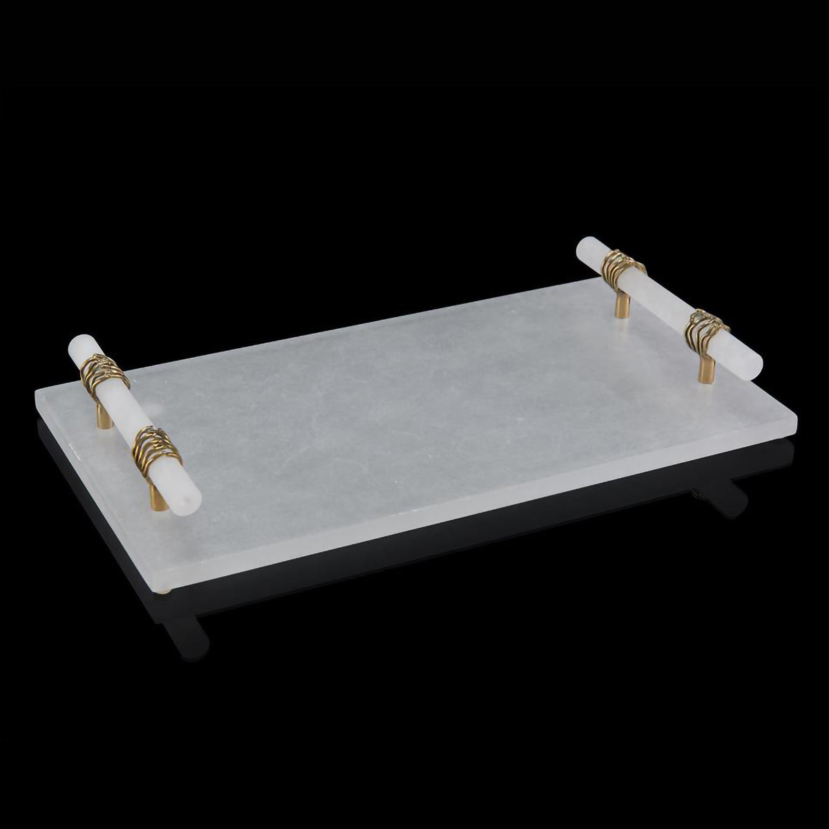 Alabaster Tray with Alabaster Handles