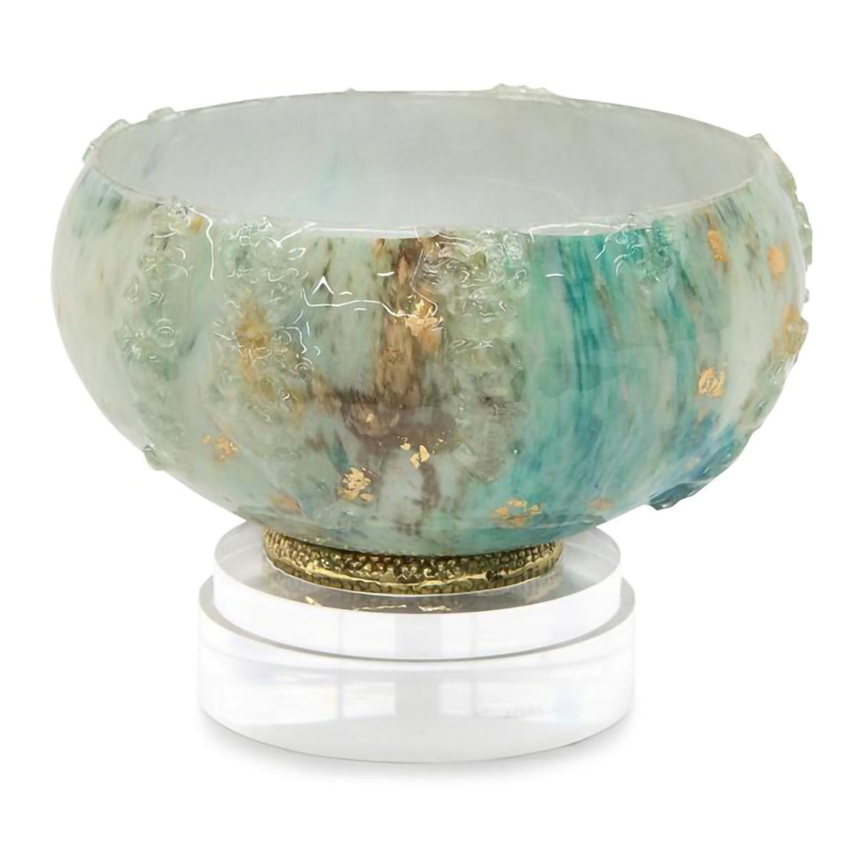 Cream and Turquoise Bowl