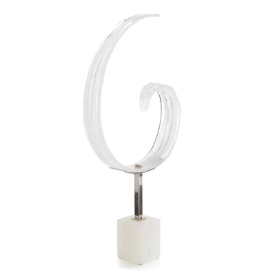 Clear and White Glass Curl II