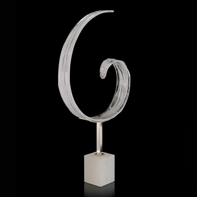 Clear and White Glass Curl II