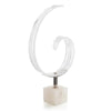 Clear and White Glass Curl I