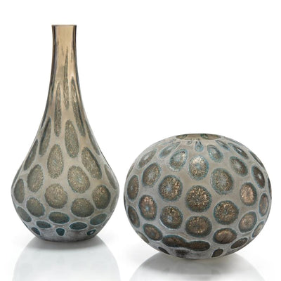 The Look of Agate Handblown Glass Vase II