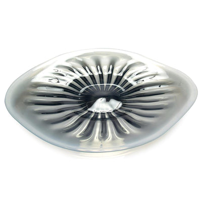 Rays of Blue and White Glass Charger