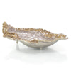 Single Oyster Bowl in Gold and Silver Enamel
