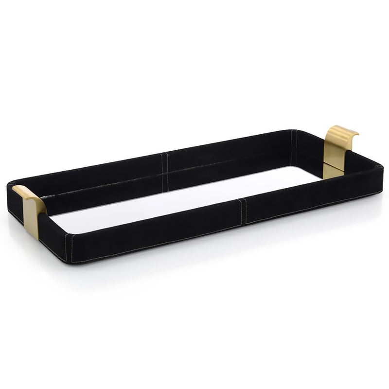 Black Suede and Mirror Tray II