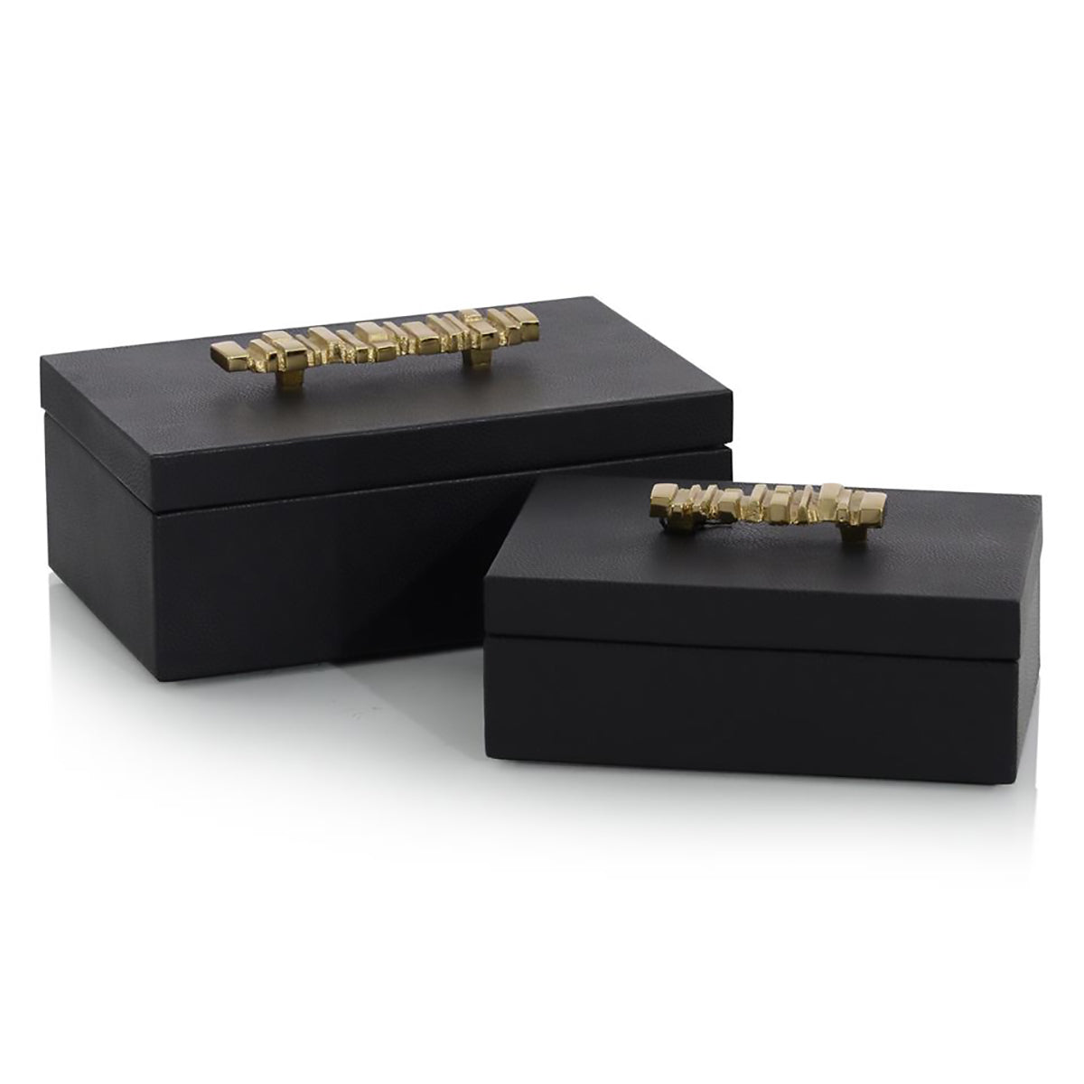 Onyx Antique Grain Leather Boxes