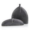 Set of Two Sleek Vases in Charcoal Grey