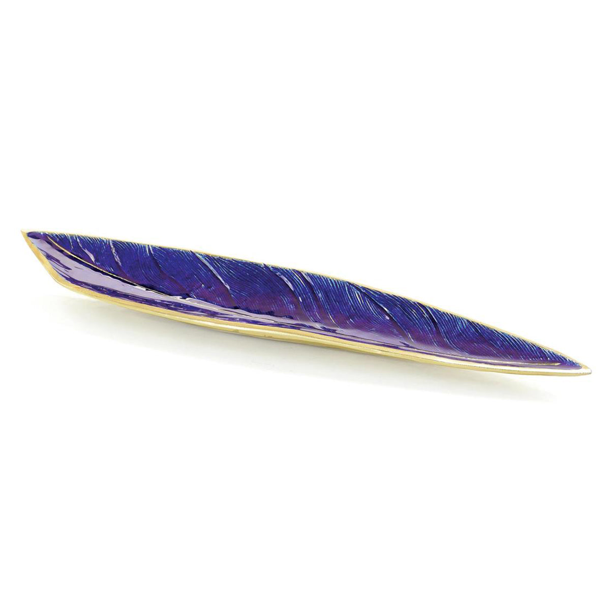 Peacock Blue Feather Tray