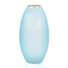 Powder Blue Vase with Silver Overlay