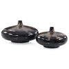 Set of Two Enameled Vases