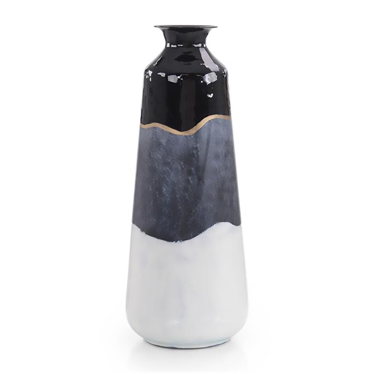 Abstract Black-and-White Iron Vase I
