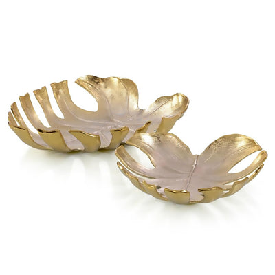 Set of Two Monstera Leaf Bowls