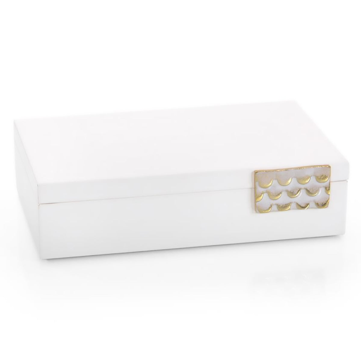 Porcelain White Leather Box I