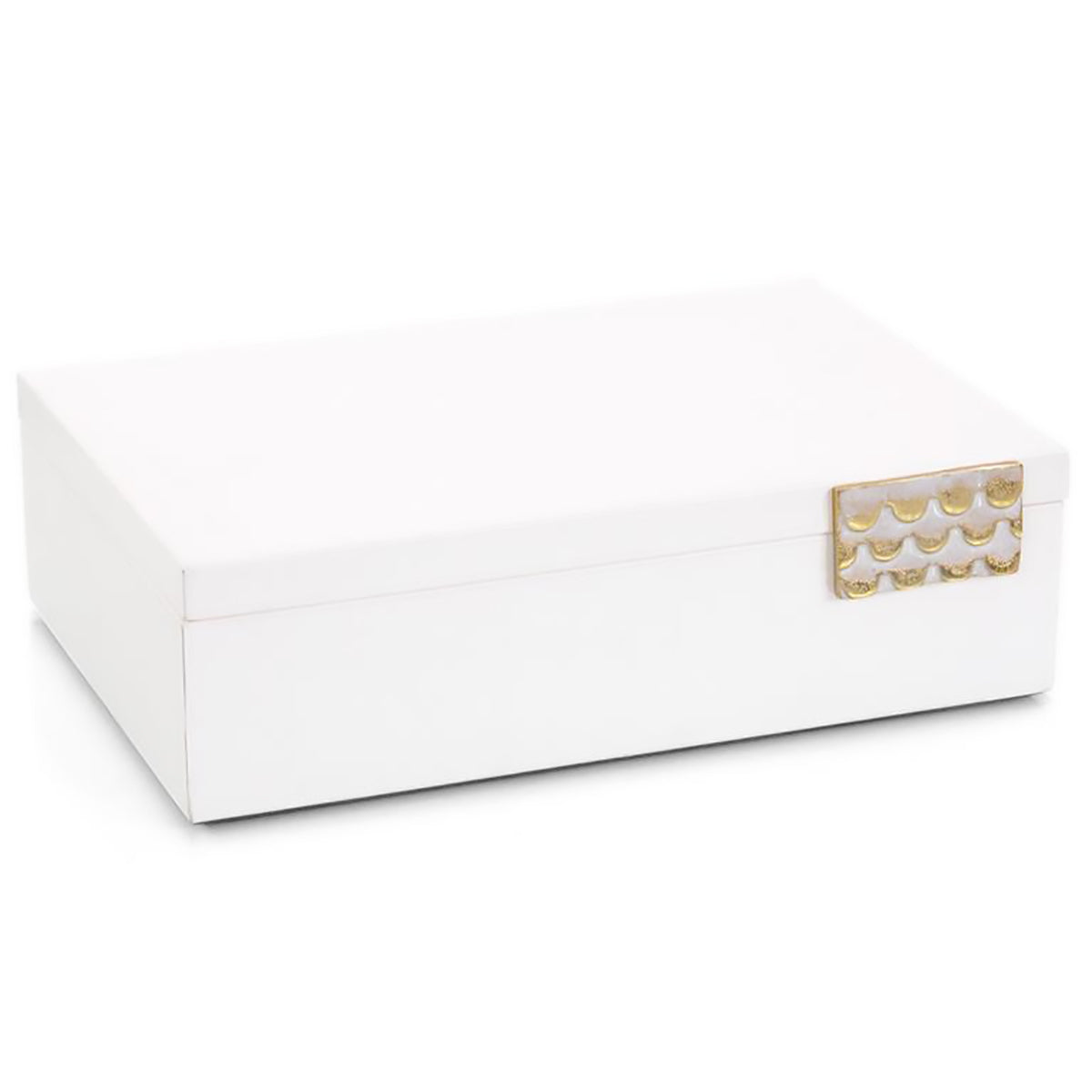 Porcelain White Leather Box II