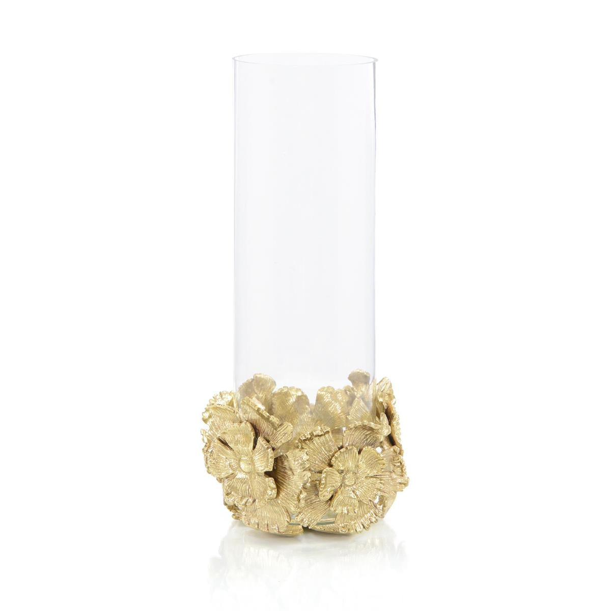 Brass Flowers And Glass Vase I