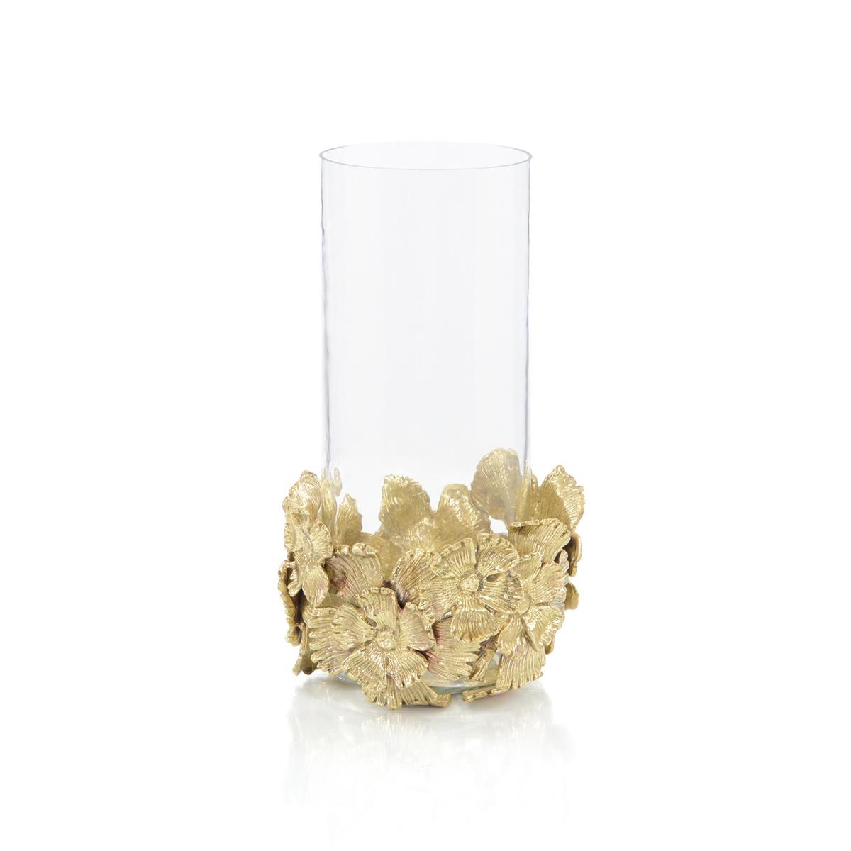 Brass Flowers And Glass Vase II