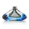 Handblown Sky Blue and Grey Glass Vase II