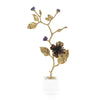 Amethyst and Brass Branch Sculpture