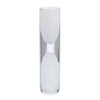 White Handblown Hourglass Sculpture I