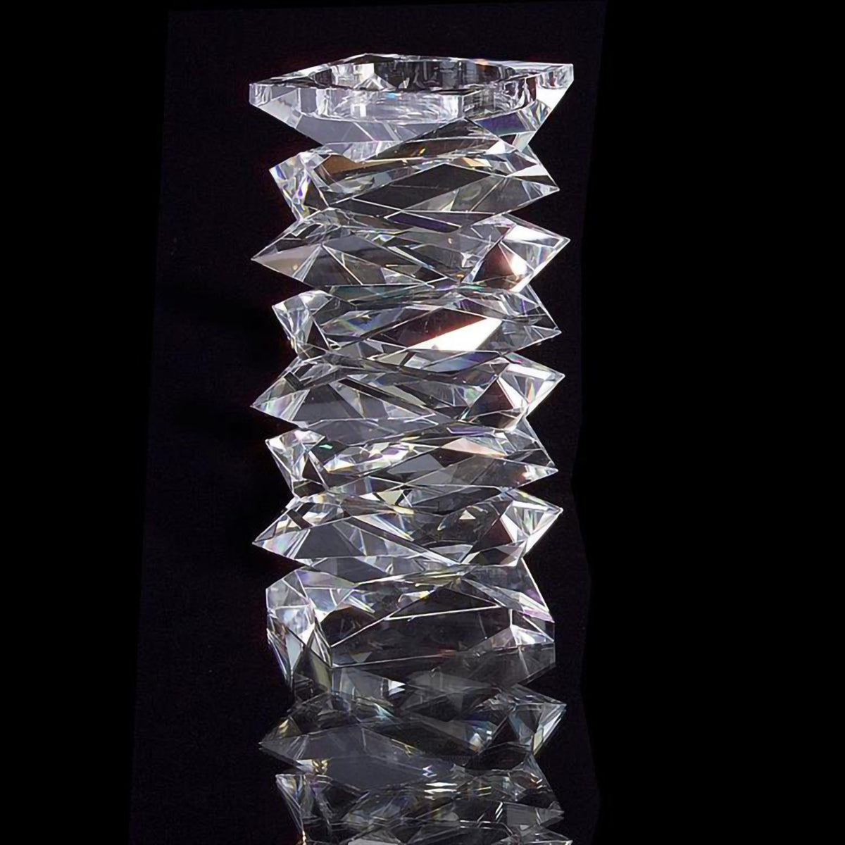 Stacked Crystal Candleholder II