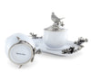 Stoneware Creamer Set - Pewter Song Bird