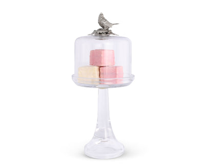 Song Bird Glass Covered Cake / Dessert Stand