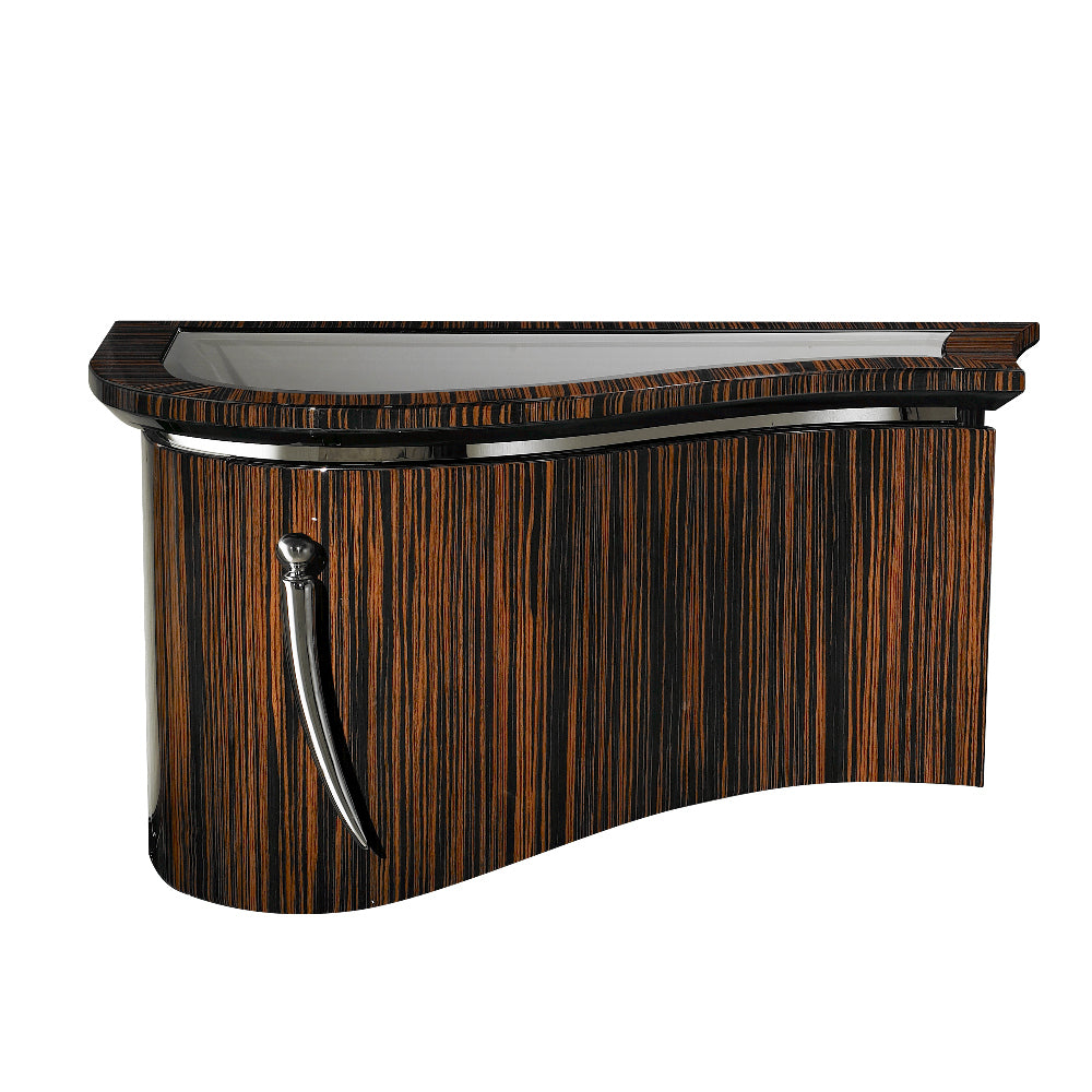 Suspended Nighstand high Gloss Macassar Ebony Martin Perri Interiors 