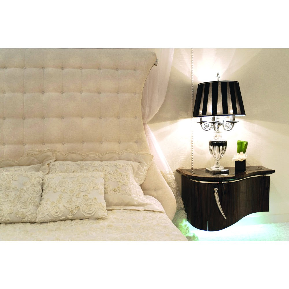 Suspended Nighstand - High Gloss Macassar Ebony