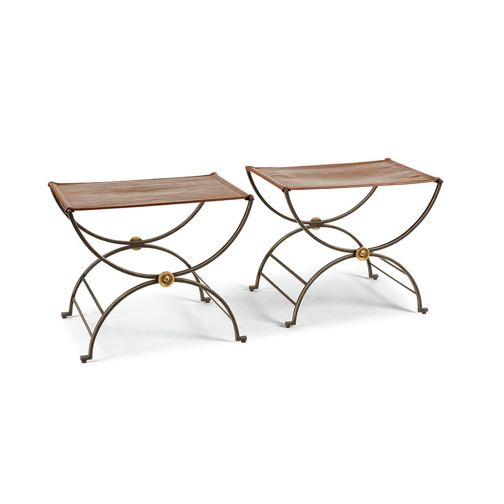 Bench with Leather Seat