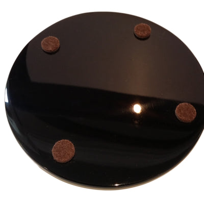 Coaster Set, High Gloss Rosewood Black Lacquer