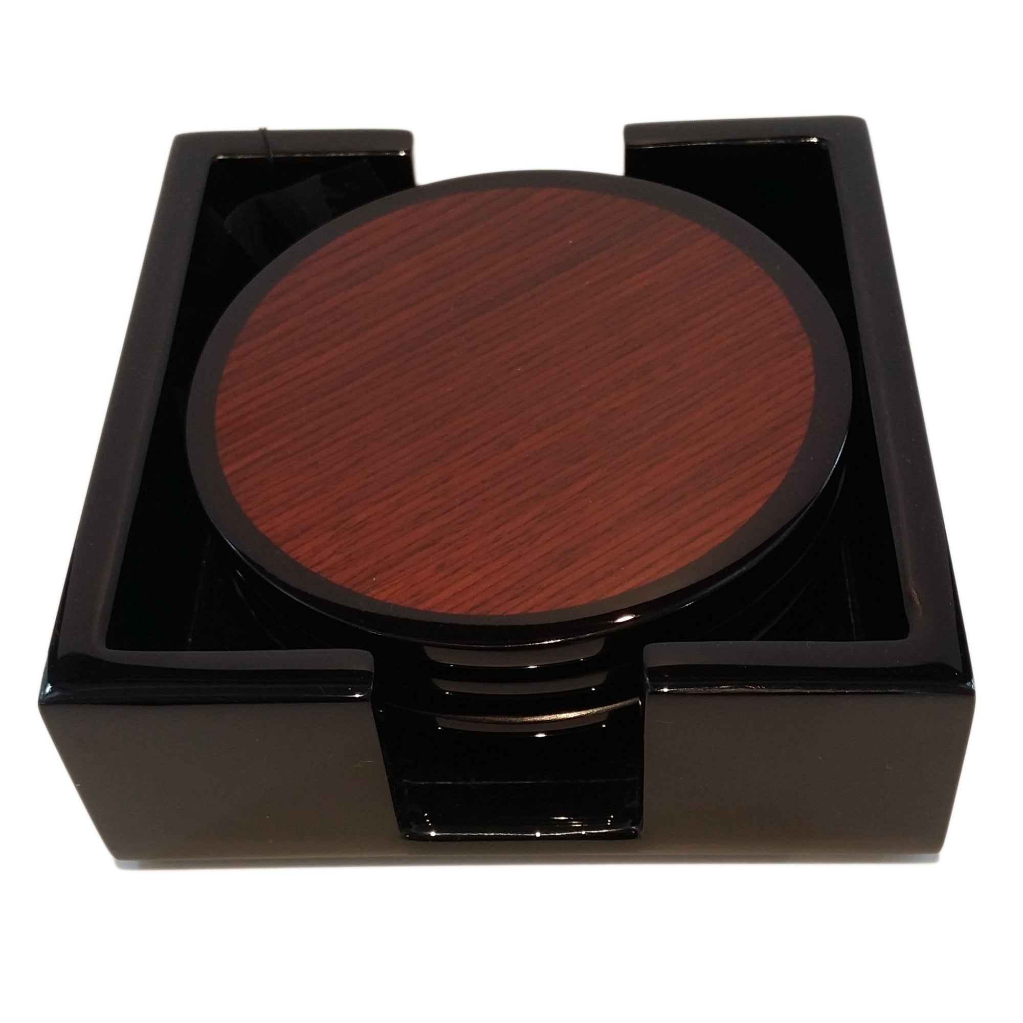Rosewood High Gloss Lacquer Set of Coasters