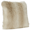 Decorative Throw Pillow, Luxury Blonde Fox Faux Fur Pillow 18" Square