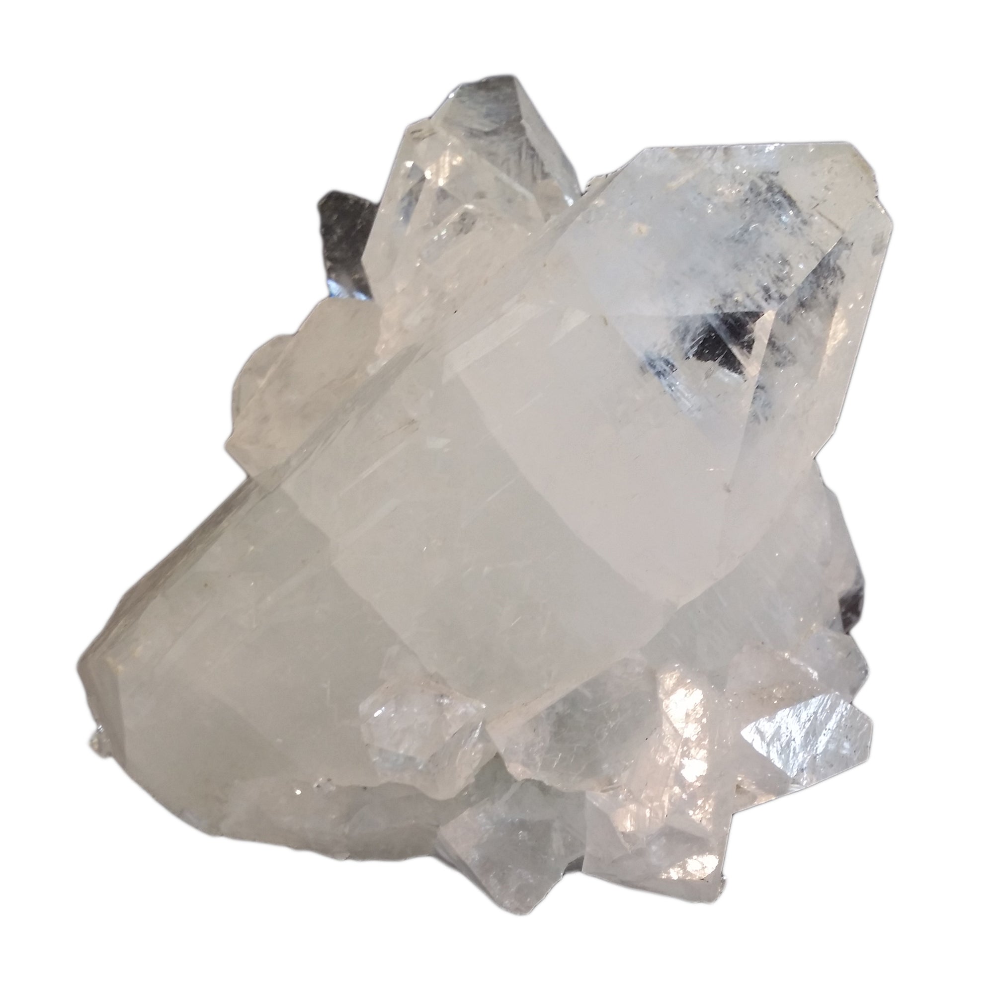 White Apophylite Specimen mounted on Acrylic Base