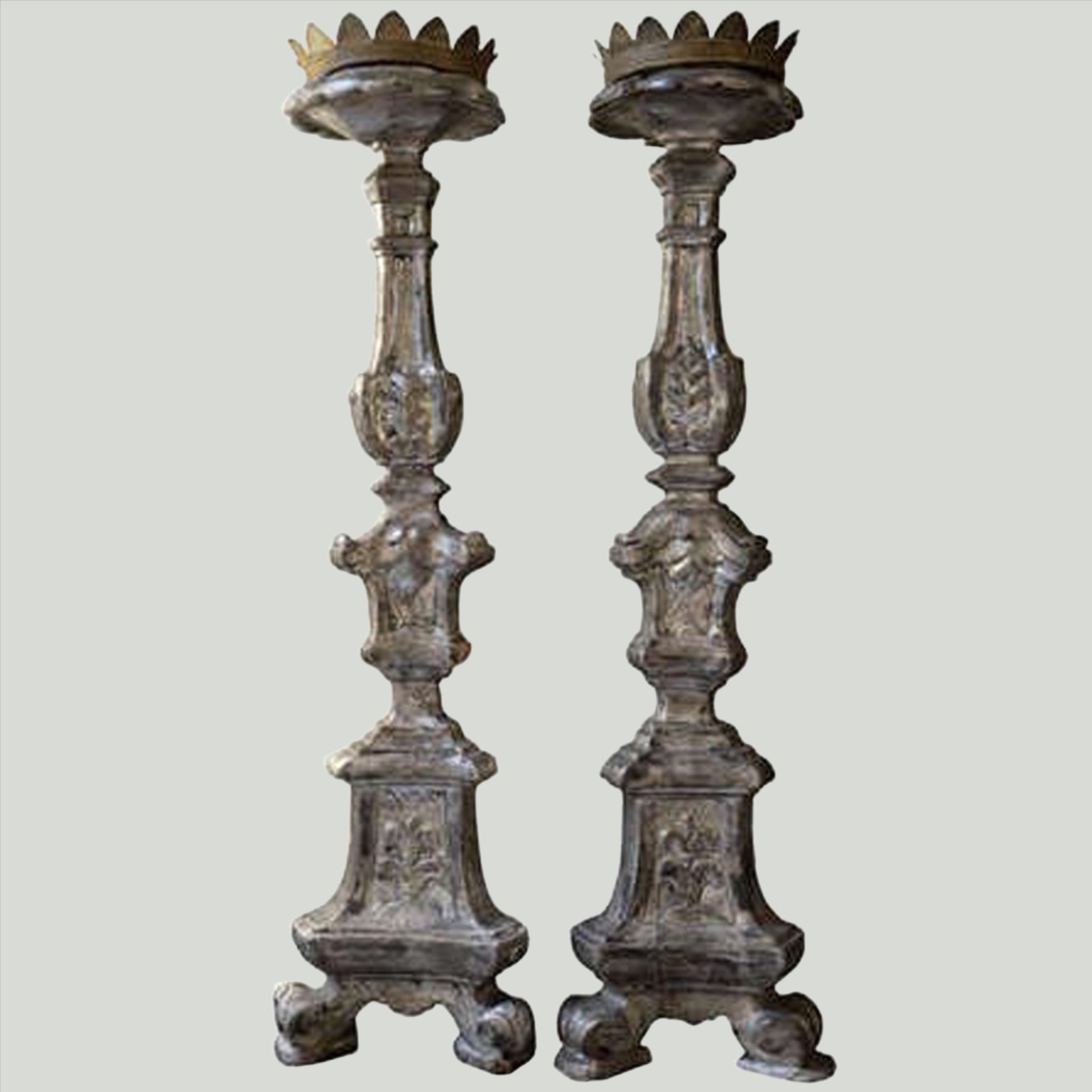  Altar Candlesticks 19th Century Italian