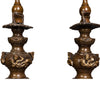 A PAIR OF BRONZE CANDLESTICK, SHOWA PERIOD