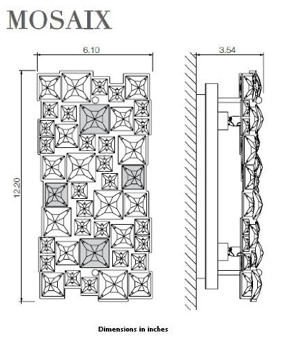 Wall Sconce Crystal Mosaix