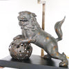 Antique Bronze Foo dog Table Lamp: Late 19th Century