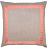 Throw Pillow Marquess Linen Coral Ribbon