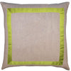 Throw Pillow Marquess Linen Olive Ribbon