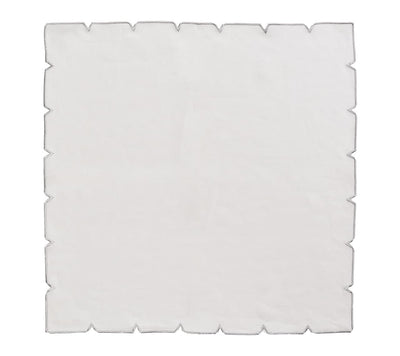 Divot Napkin in White & Silver, Set of 4